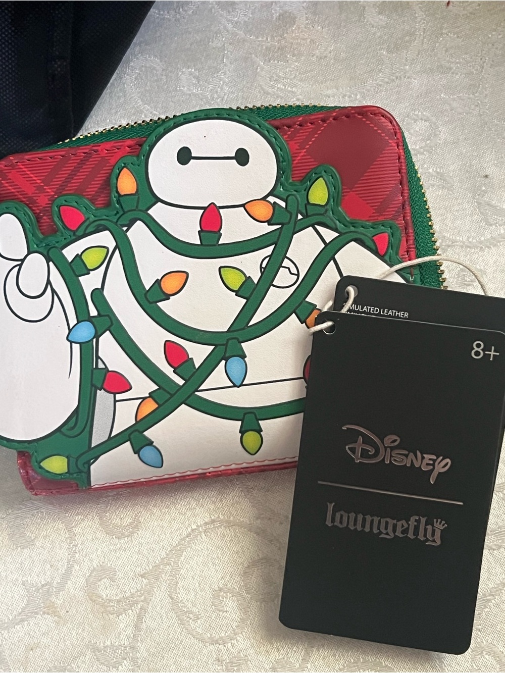 Disney Baymax Holiday Lights Zip Wallet - Red, White, Green